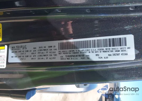 2020 Jeep Wrangler Unlimited Rubicon 4X4 из США, поврежденный, VIN 1C4HJXFN2LW190199